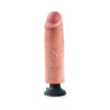 King Cock 10in Vibrating Dildo w/Suction Cup Beige, Pipedream