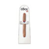 King Cock 12in Slim Double Dildo Tan, Pipedream