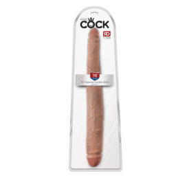 King Cock 16 Inch Tapered Double Dildo Tan