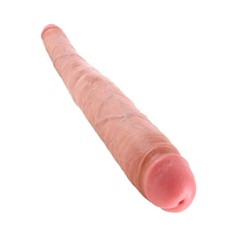 King Cock 16in Tapered Double Dildo Beige, Pipedream