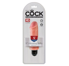 King Cock 5 Inch Vibrating Stiffy Dildo Beige