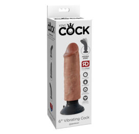 King Cock 6 Inch Vibrating Dildo Tan, Pipedream