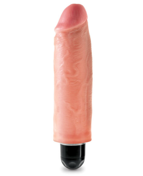 King Cock 6 Inch Vibrating Stiffy Dildo Beige