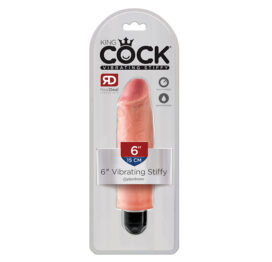 King Cock 6 Inch Vibrating Stiffy Dildo Beige