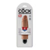 King Cock 6 Inch Vibrating Stiffy Dildo Tan