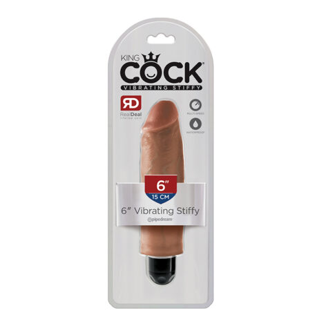 King Cock 6 Inch Vibrating Stiffy Dildo Tan