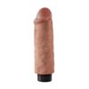 King Cock 6in Vibrating Dildo w/Suction Cup Tan, Pipedream