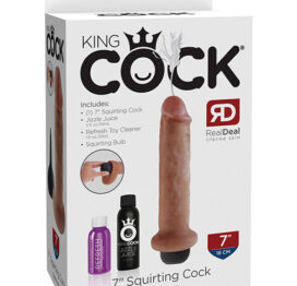 King Cock 7 Inch Squirting Dildo Tan, Pipedream