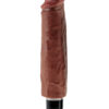 King Cock 7 Inch Vibrating Stiffy Dildo Brown