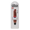 King Cock 7 Inch Vibrating Stiffy Dildo Brown