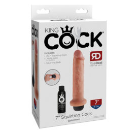 King Cock 7in Squirting Dildo Beige, Pipedream