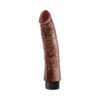 King Cock 7in Vibrating Dildo w/Suction Cup Brown, Pipedream