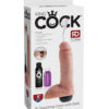 King Cock 8 Inch Squirting Cock w/Balls Beige