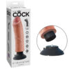 King Cock 8 Inch Vibrating Dildo Beige, Pipedream