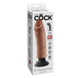 King Cock 8 Inch Vibrating Dildo Tan, Pipedream