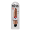 King Cock 8 Inch Vibrating Stiffy Dildo Tan