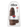 King Cock 9 Inch Chubby Dildo w/Balls Brown