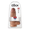 King Cock 9 Inch Chubby Dildo w/Balls Tan