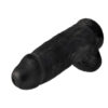 King Cock 9in Chubby Dildo w/Balls Black, Pipedream