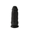 King Cock 9in Chubby Dildo w/Balls Black, Pipedream