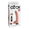 King Cock 9in Squirting Dildo w/Balls Beige, Pipedream