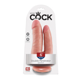 King Cock Double Penetrator 6 Inch Dildo Beige