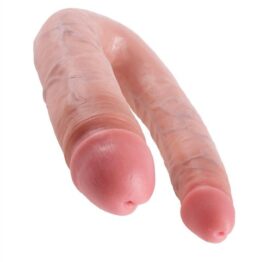 King Cock Double Trouble Large Dildo Beige
