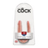 King Cock Double Trouble Small Dildo Beige