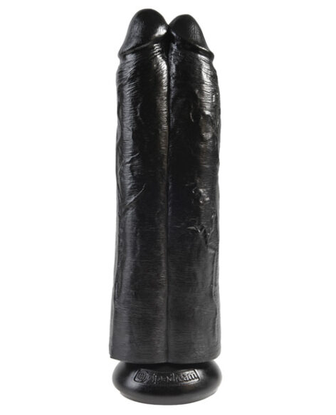 King Cock Two Cocks One Hole 11 Inch Dildo Black