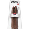 King Cock Two Cocks One Hole 11 Inch Dildo Brown