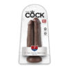 King Cock Two Cocks One Hole 7 Inch Dildo Brown