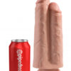 King Cock Two Cocks One Hole 9 Inch Dildo Beige