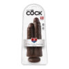 King Cock Two Cocks One Hole 9 Inch Dildo Brown