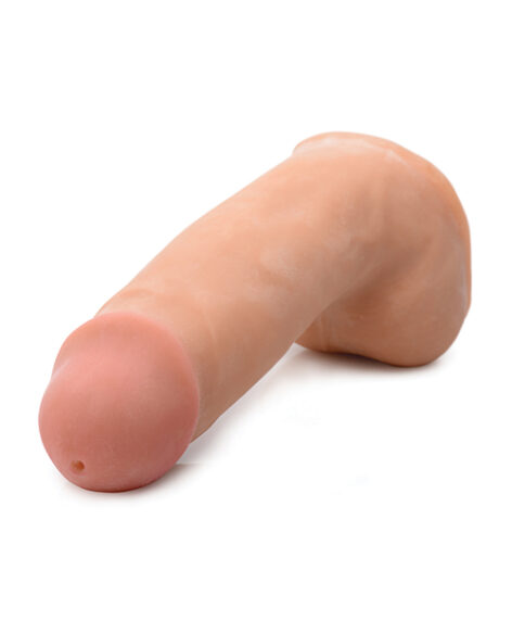 Loadz 7in Dual Density Squirting Dildo w/Balls Light Beige