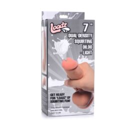 Loadz 7in Dual Density Squirting Dildo w/Balls Light Beige