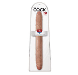 King Cock 16 Inch Thick Double Dildo Tan