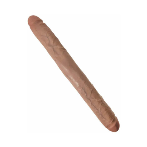 King Cock 16in Thick Double Dildo Tan, Pipedream