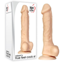 Adam's True Feel Cock XL 10.5in Beige, Adam & Eve
