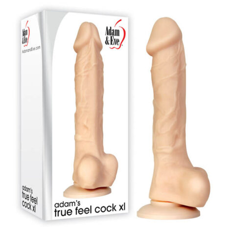 Adam's True Feel Cock XL 10.5in Beige, Adam & Eve