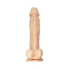 Adam's True Feel Cock XL 10in w/Balls Beige, Adam & Eve
