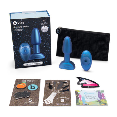 B-Vibe Rimming Petite Anal Plug Night Sky Blue