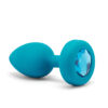 B-Vibe Vibrating Jewel Anal Plug Aquamarine S/M