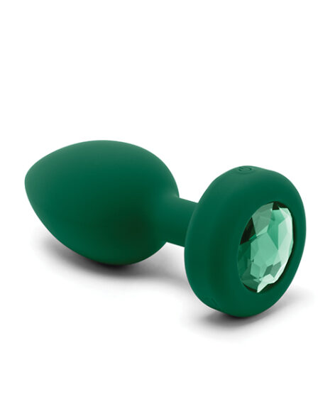 B-Vibe Vibrating Jewel Anal Plug Emerald Green M/L
