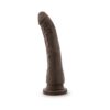 Dr. Skin Basic 8.5in Dildo w/Suction Cup Chocolate, Blush