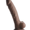 Fleshstixxx 8in Vibrating Dildo w/Balls Brown