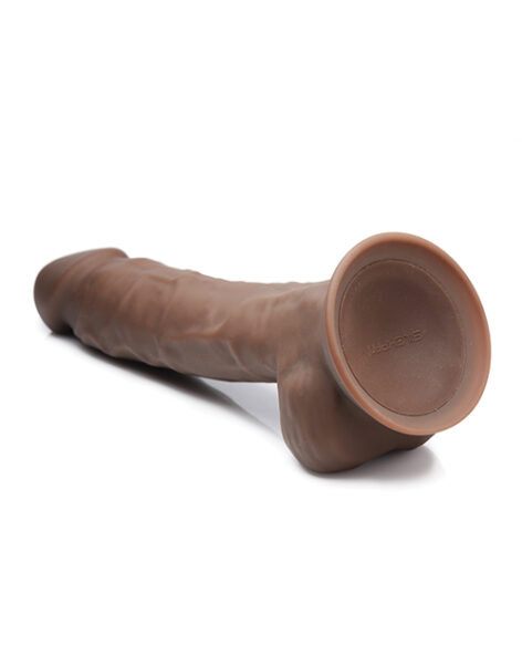 Fleshstixxx 8in Vibrating Dildo w/Balls Brown