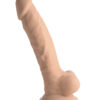 Fleshstixxx 8in Vibrating Dildo w/Balls Tan