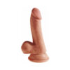 King Cock Plus 6.5in Triple Density Dildo w/Balls Tan