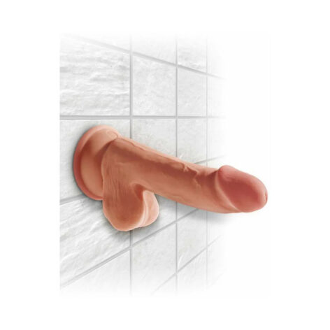 King Cock Plus 6.5in Triple Density Dildo w/Balls Tan