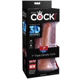 King Cock Plus 7in Triple Density Dildo Tan